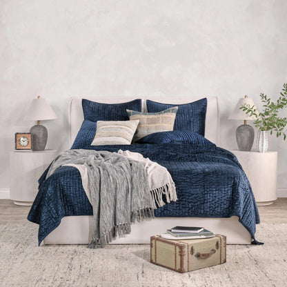 Dimitry 100% Rayon Velvet Bay Quilt by Villa by Classic Home. Made from unique in a modern style.