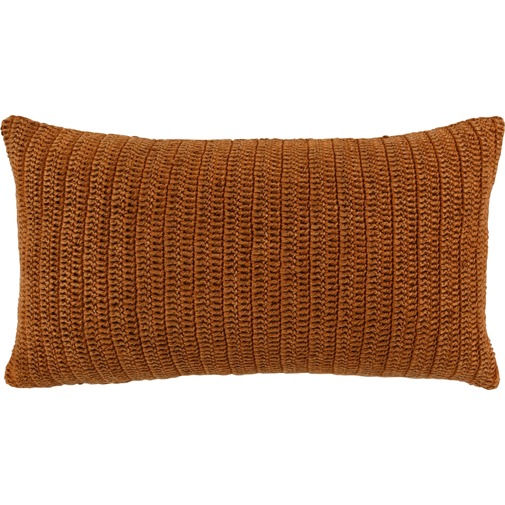 Nakeya Knitted Belgian Linen Throw Pillow by Villa by Classic Home in saffron. Made from 100% belgian flax linen in a modern style.