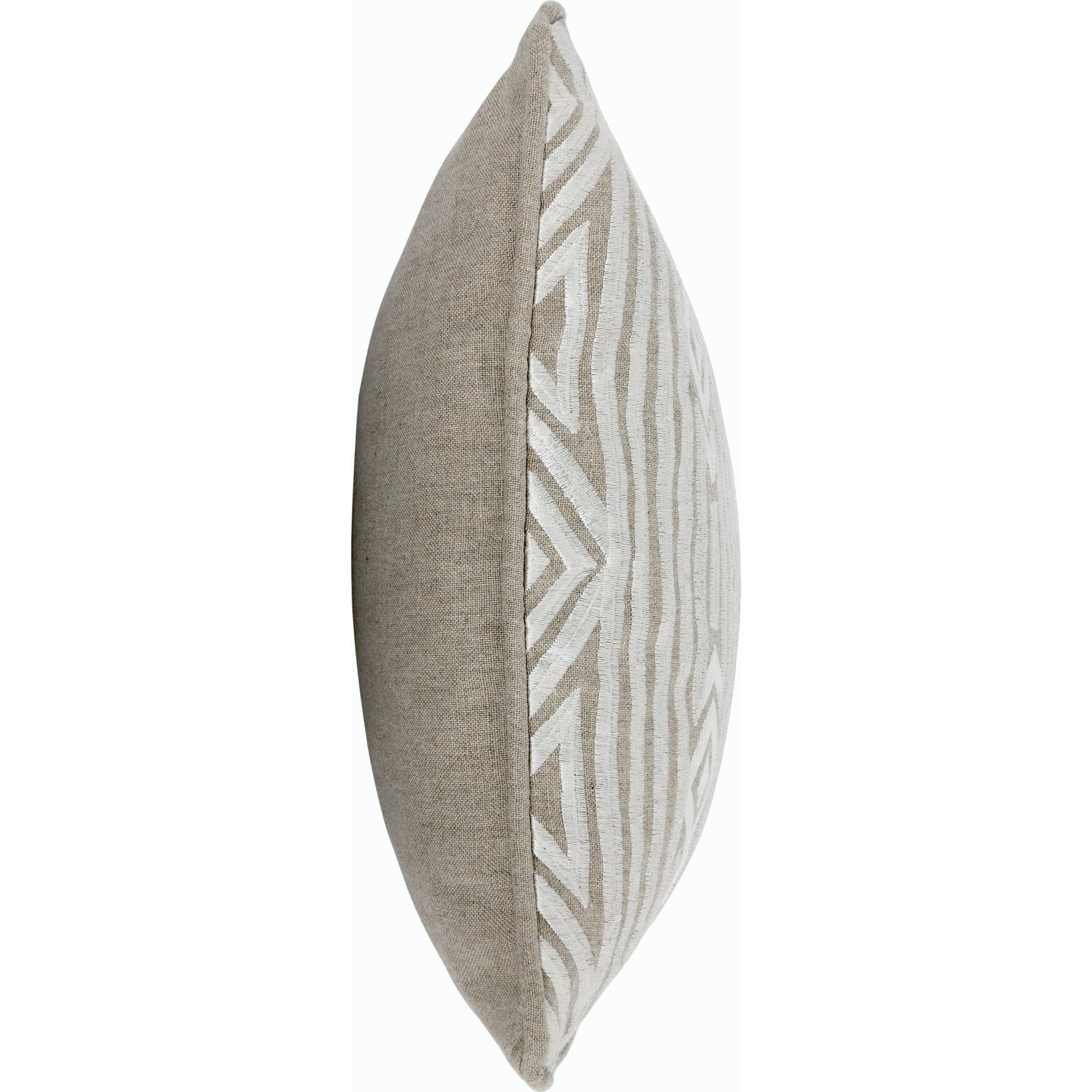 Adrie X Throw Pillow by Villa by Classic Home in ivory. Made from 50% cotton, 50% linen in a modern style.