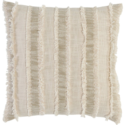 Nenna Throw Pillow by Villa by Classic Home in beige. Made from 88% cotton, 12% polyester in a modern style.