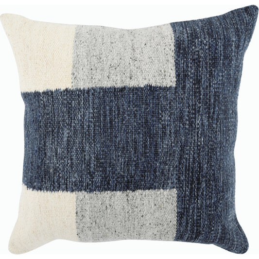 Estelle Throw Pillow by Villa by Classic Home in blue. Made from 90% viscose, 10% polyester in a modern style.