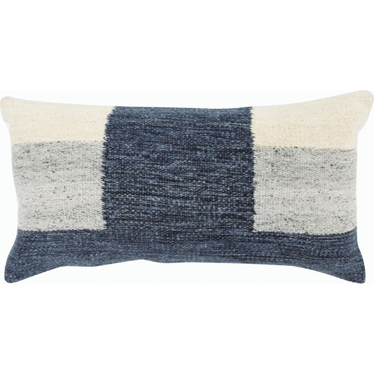 Estelle X Throw Pillow by Villa by Classic Home in blue. Made from 90% viscose, 10% polyester in a modern style.
