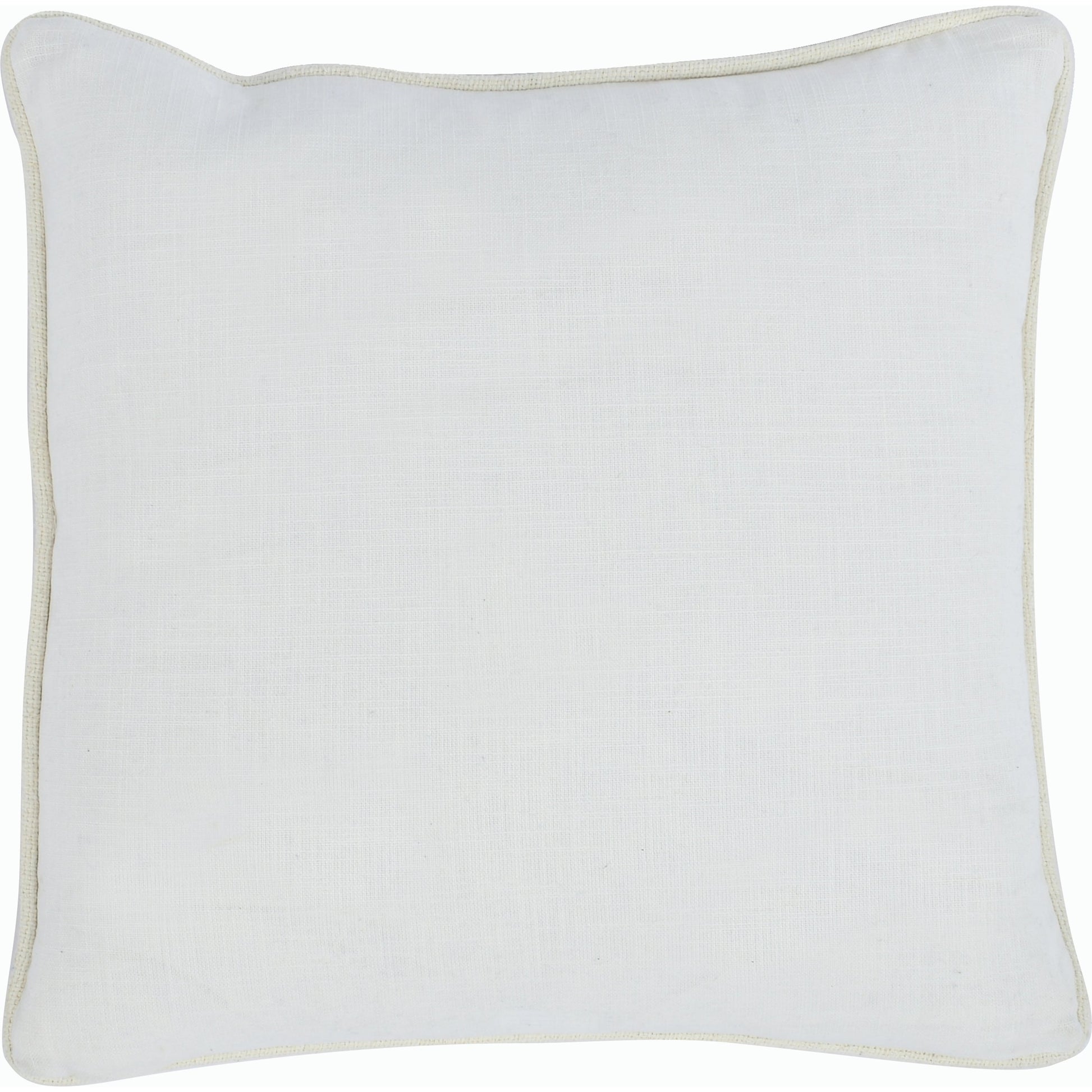Claire Throw Pillow by Villa by Classic Home in natural, smokey salmon. Made from 60% linen, 40%cotton in a modern style.