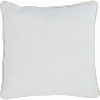 Claire Throw Pillow by Villa by Classic Home in natural, smokey salmon. Made from 60% linen, 40%cotton in a modern style.