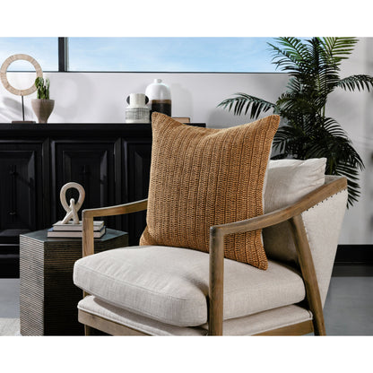 Marcie Knitted Throw Pillow by Villa by Classic Home. Made from 100% belgian flax linen in a modern style.