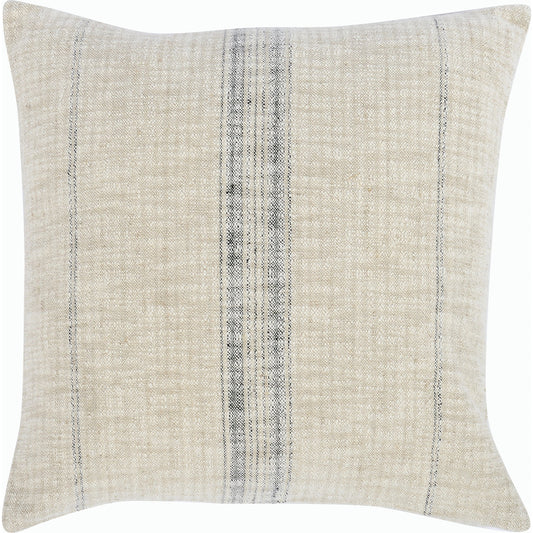 Tia Square Throw Pillow by Villa by Classic Home in natural,black. Made from cotton, linen blend in a modern style.