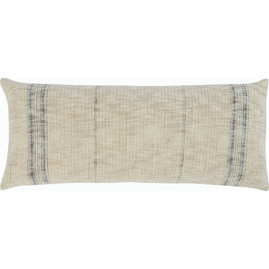 Tia Throw Pillow by Villa by Classic Home in natural,black. Made from cotton, linen blend in a modern style.