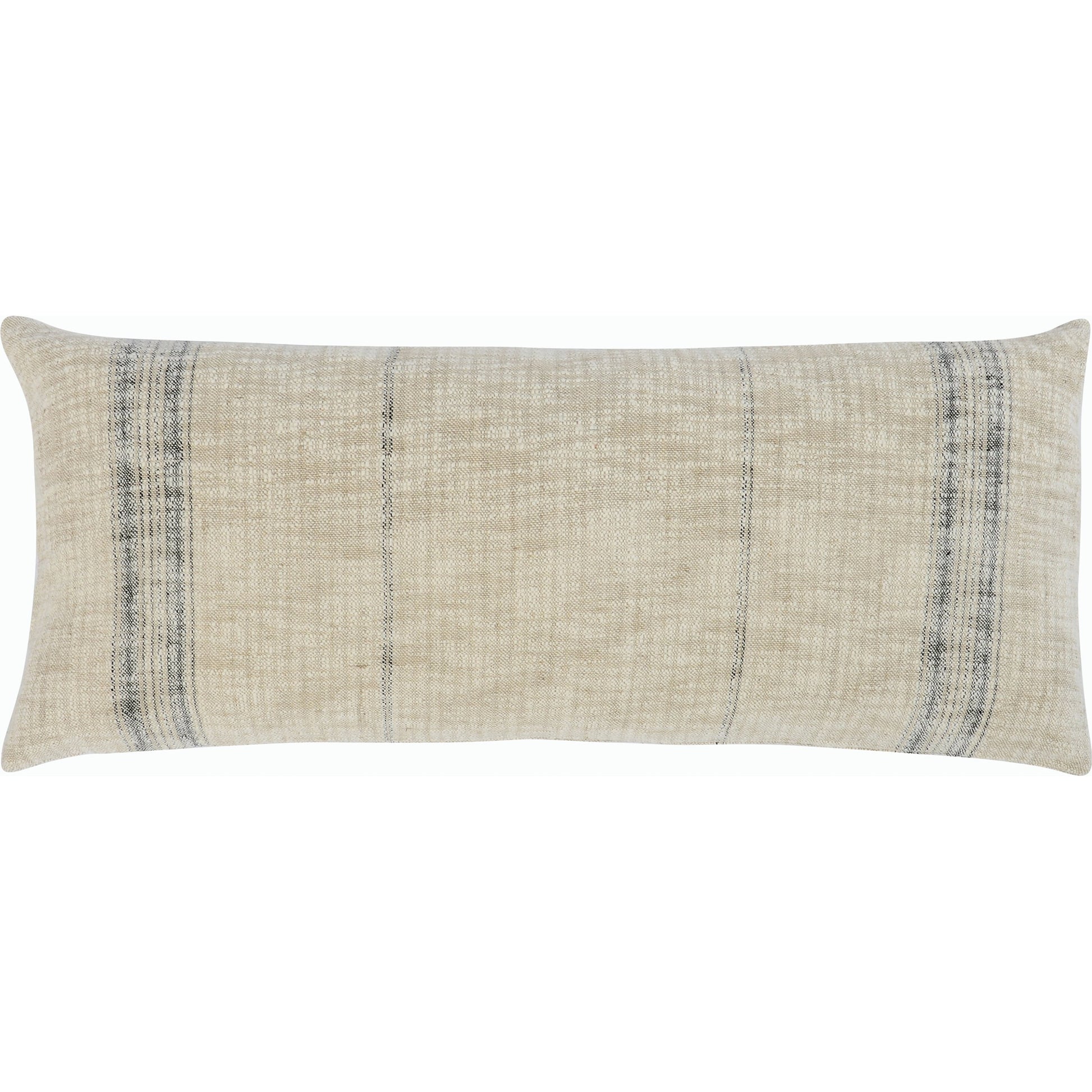 Tia Square Throw Pillow by Villa by Classic Home in natural, black. Made from cotton, linen blend in a modern style.