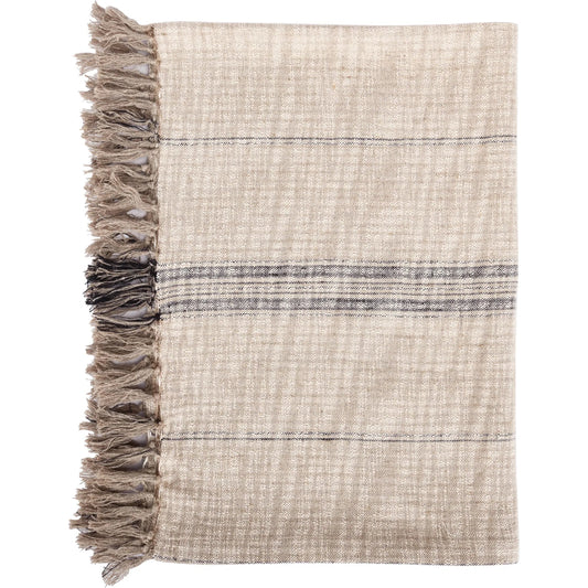 Lea 50"x 70" Throw Blanket by Villa by Classic Home. Made from cotton,linen blend in a unique style.
