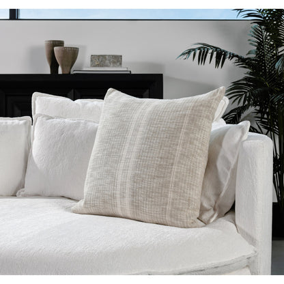 Ria Square Throw Pillow by Villa by Classic Home in natural, ivory. Made from cotton, linen blend in a modern style.