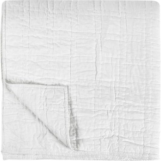 Hailee 100% Cotton White King Quilt by Villa by Classic Home in white. Made from 100% cotton in a unique style.