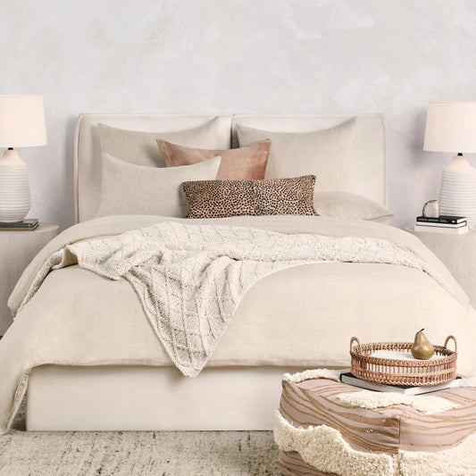 Jayson Linen Cashmere Queen Duvet by Villa by Classic Home. Made from 70% linen/25% cotton/5% cashmere in a transitional style.