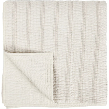 Abraham Cotton Linen Eggshell Beige Queen Quilt by Villa by Classic Home. Made from 50% linen/50% cotton, 100% cotton back fabric and fill in a transitional style.