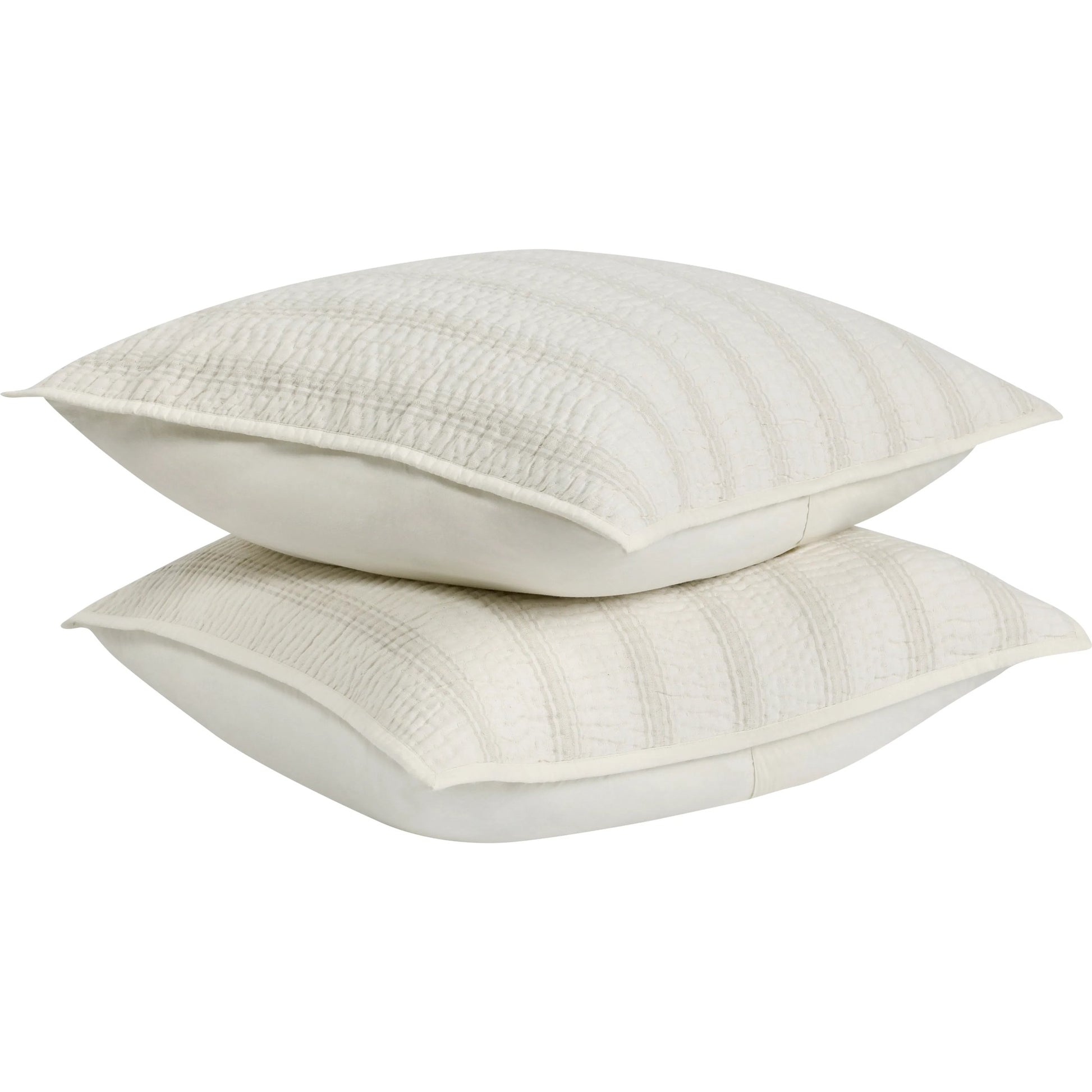 Abraham Cotton Linen Eggshell Beige Euro Sham by Villa by Classic Home. Made from 50% linen/50% cotton, 100% cotton back fabric and fill in a transitional style.