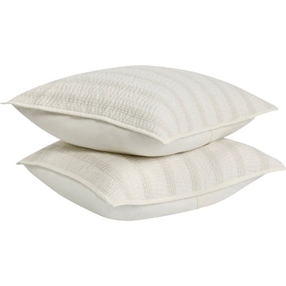 Abraham Cotton Linen Eggshell Beige Euro Sham by Villa by Classic Home. Made from 50% linen/50% cotton, 100% cotton back fabric and fill in a transitional style.