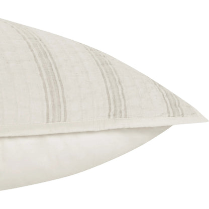 Abraham Cotton Linen Eggshell Beige Euro Sham by Villa by Classic Home. Made from 50% linen/50% cotton, 100% cotton back fabric and fill in a transitional style.