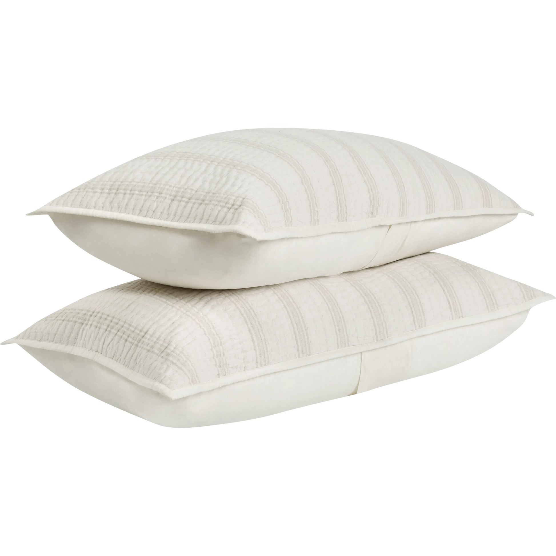 Abraham Cotton Linen Eggshell Beige King Sham by Villa by Classic Home. Made from 50% linen/50% cotton, 100% cotton back fabric and fill in a transitional style.