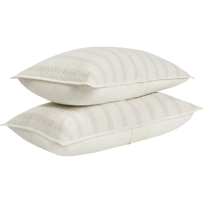 Abraham Cotton Linen Eggshell Beige King Sham by Villa by Classic Home. Made from 50% linen/50% cotton, 100% cotton back fabric and fill in a transitional style.