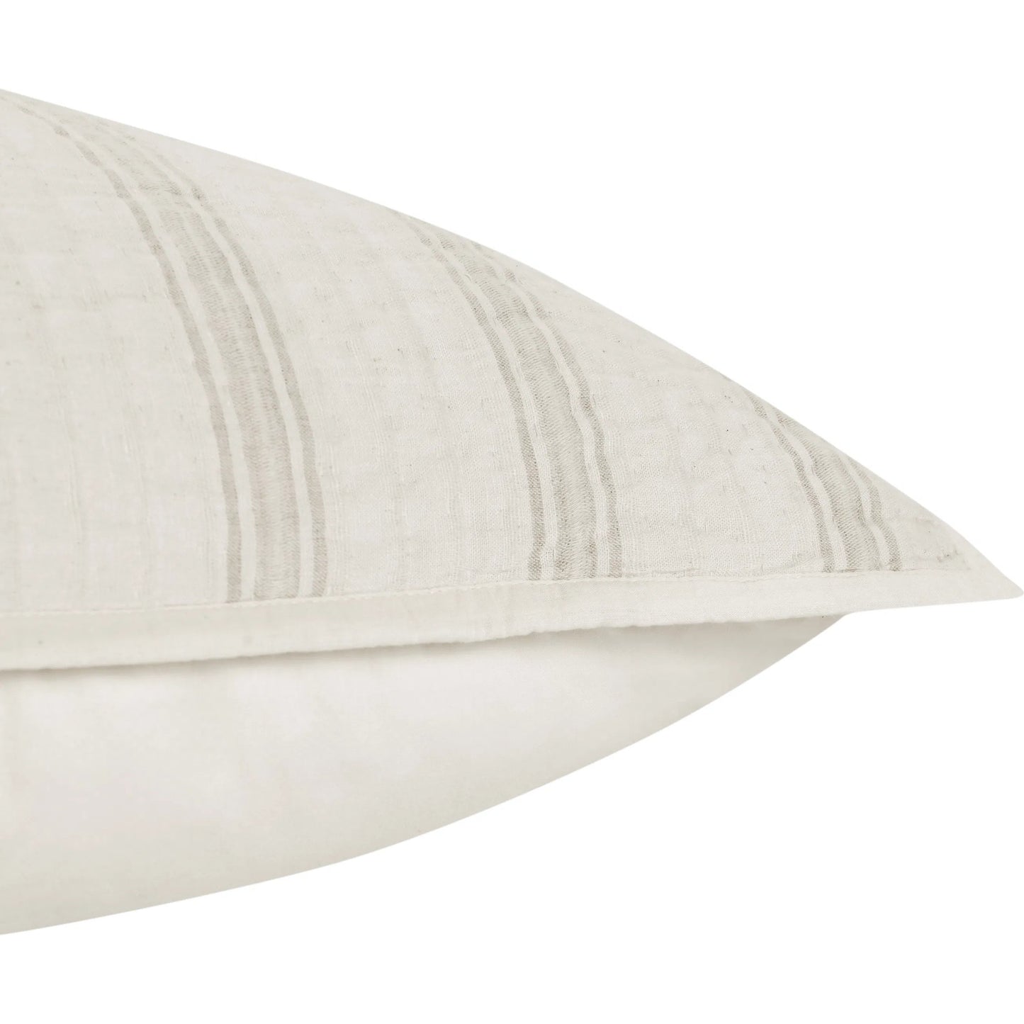 009 SI-2223162 | Closeup | Abraham Cotton Linen Pillow by Villa by Classic Home. Made from 50% linen/50% cotton, 100% cotton back fabric and fill in a transitional style.