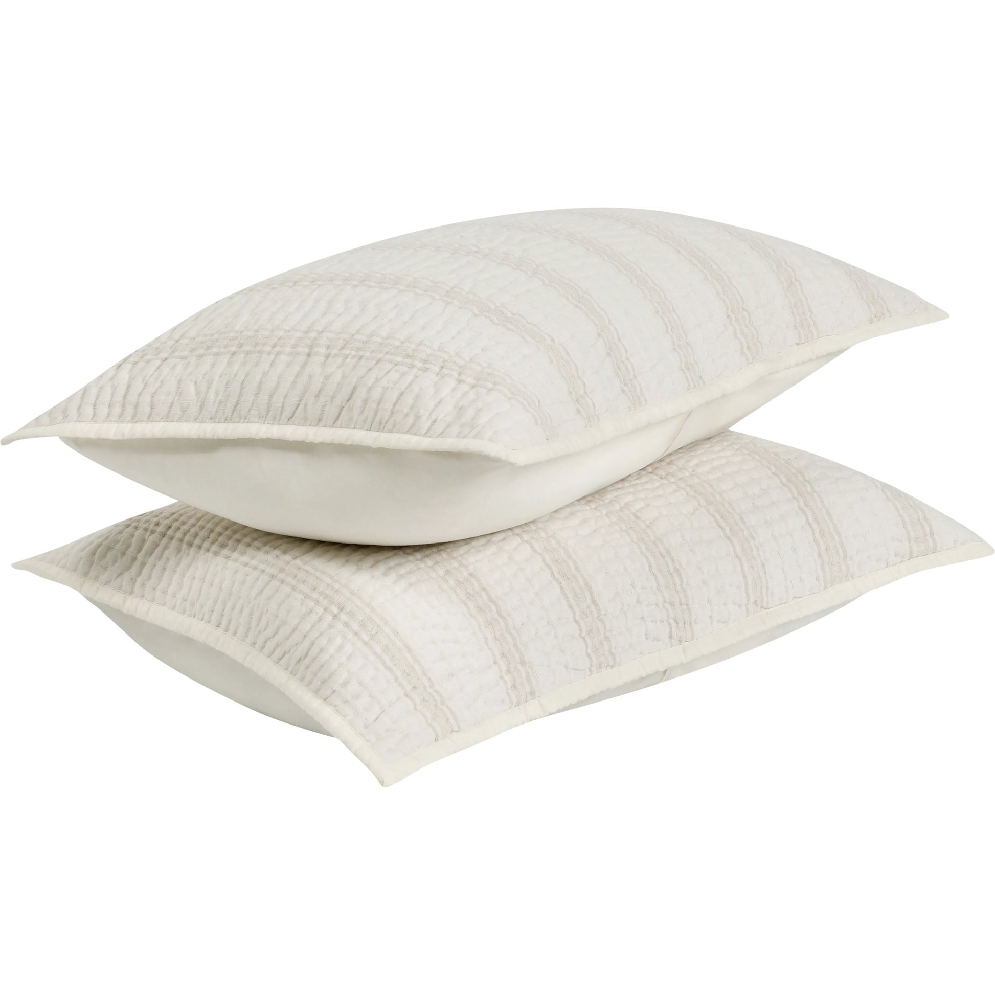 Abraham Cotton Linen Eggshell Beige Standard Sham by Villa by Classic Home. Made from 50% linen/50% cotton, 100% cotton back fabric and fill in a transitional style.