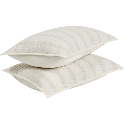 Abraham Cotton Linen Eggshell Beige Standard Sham by Villa by Classic Home. Made from 50% linen/50% cotton, 100% cotton back fabric and fill in a transitional style.