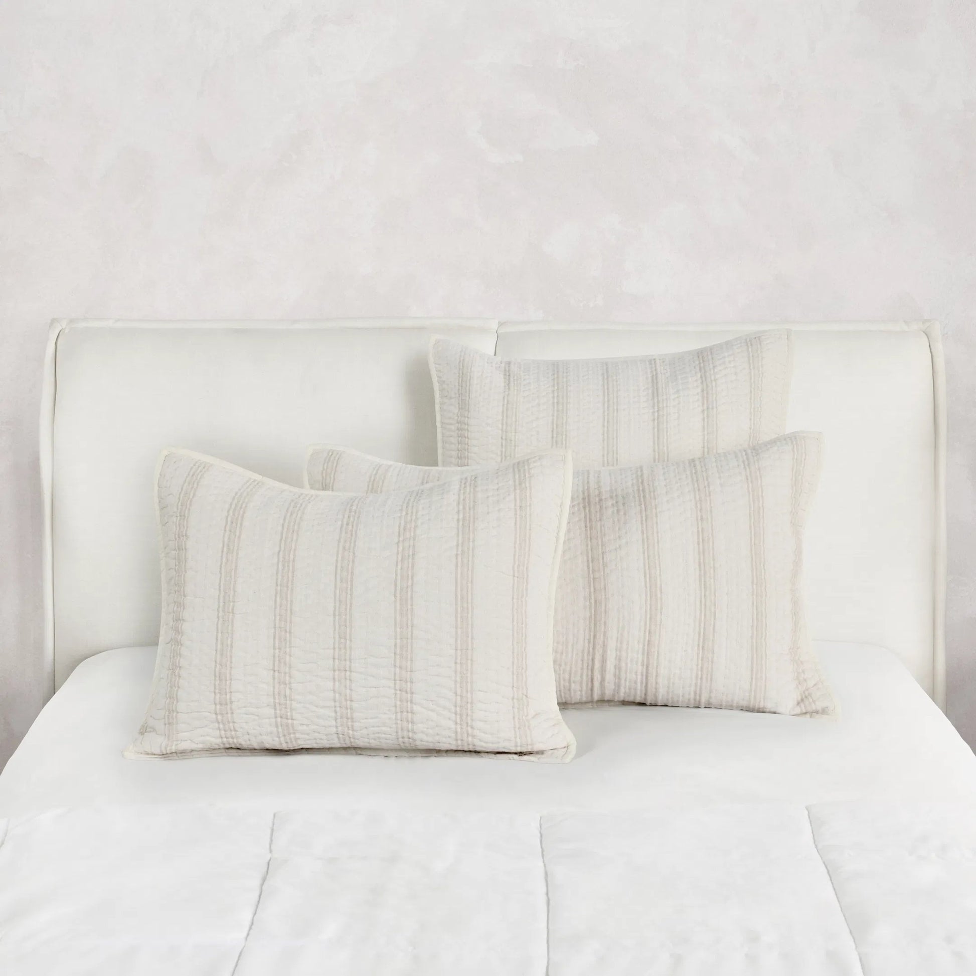 Abraham Cotton Linen Eggshell Beige Standard Sham by Villa by Classic Home. Made from 50% linen/50% cotton, 100% cotton back fabric and fill in a transitional style.