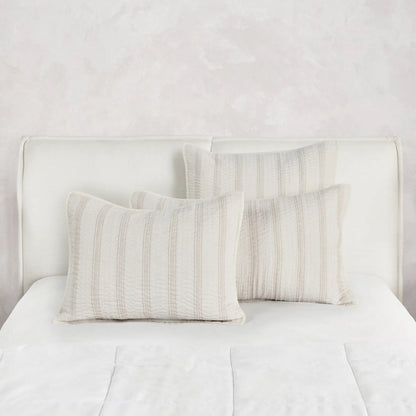 Abraham Cotton Linen Eggshell Beige Standard Sham by Villa by Classic Home. Made from 50% linen/50% cotton, 100% cotton back fabric and fill in a transitional style.