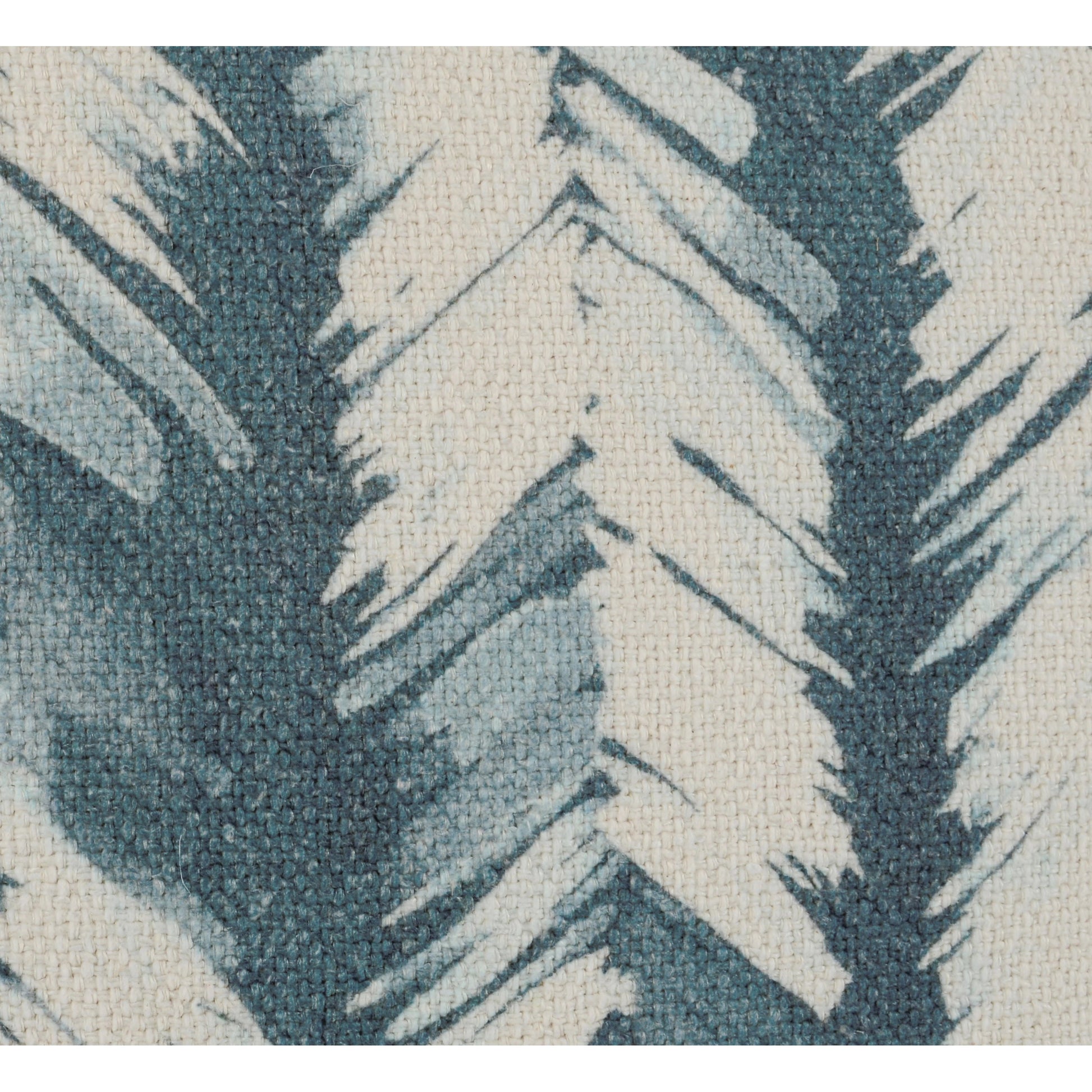 Eloa Throw Pillow by Villa by Classic Home in ivory, blue. Made from 60% linen, 40% cotton in a modern style.