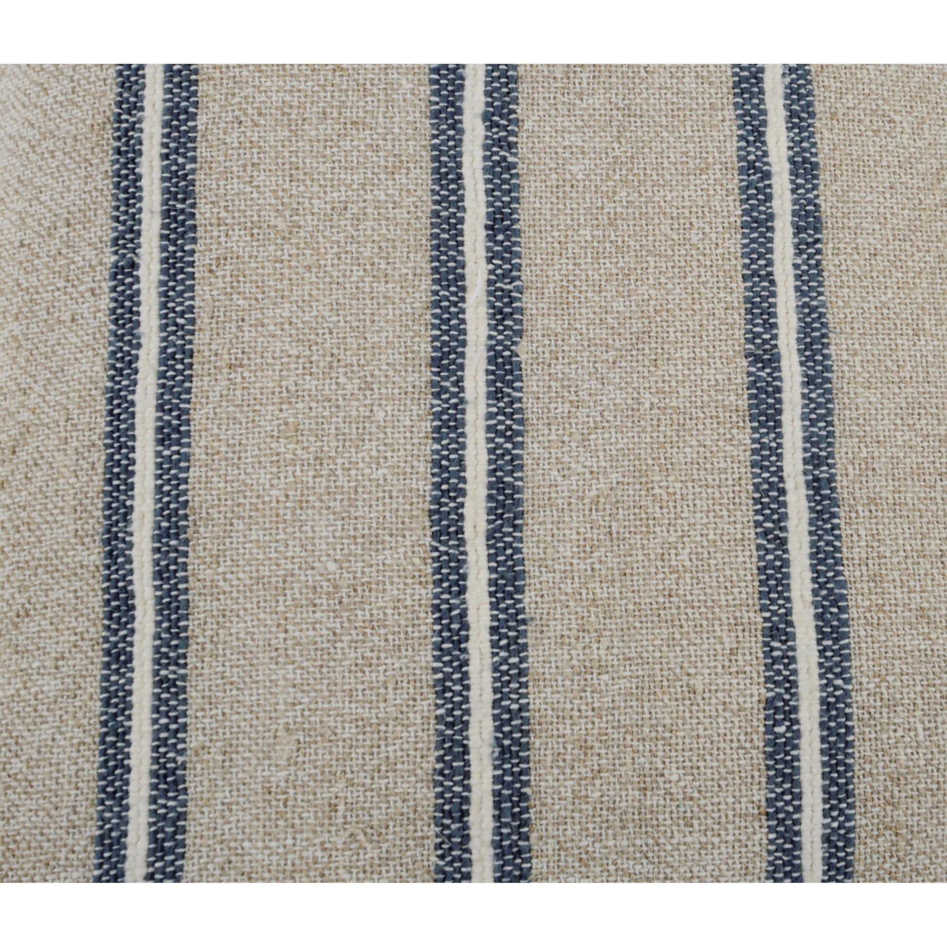 Demi Square Throw Pillow by Villa by Classic Home in natural, blue. Made from 70% linen, 30% cotton in a modern style.
