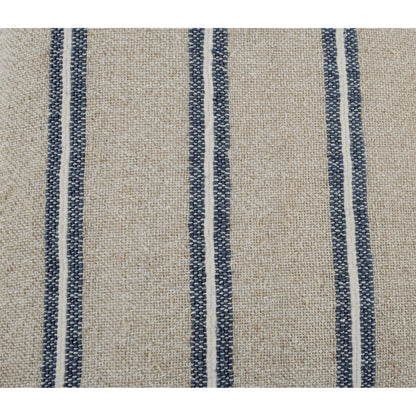 Demi Square Throw Pillow by Villa by Classic Home in natural, blue. Made from 70% linen, 30% cotton in a modern style.