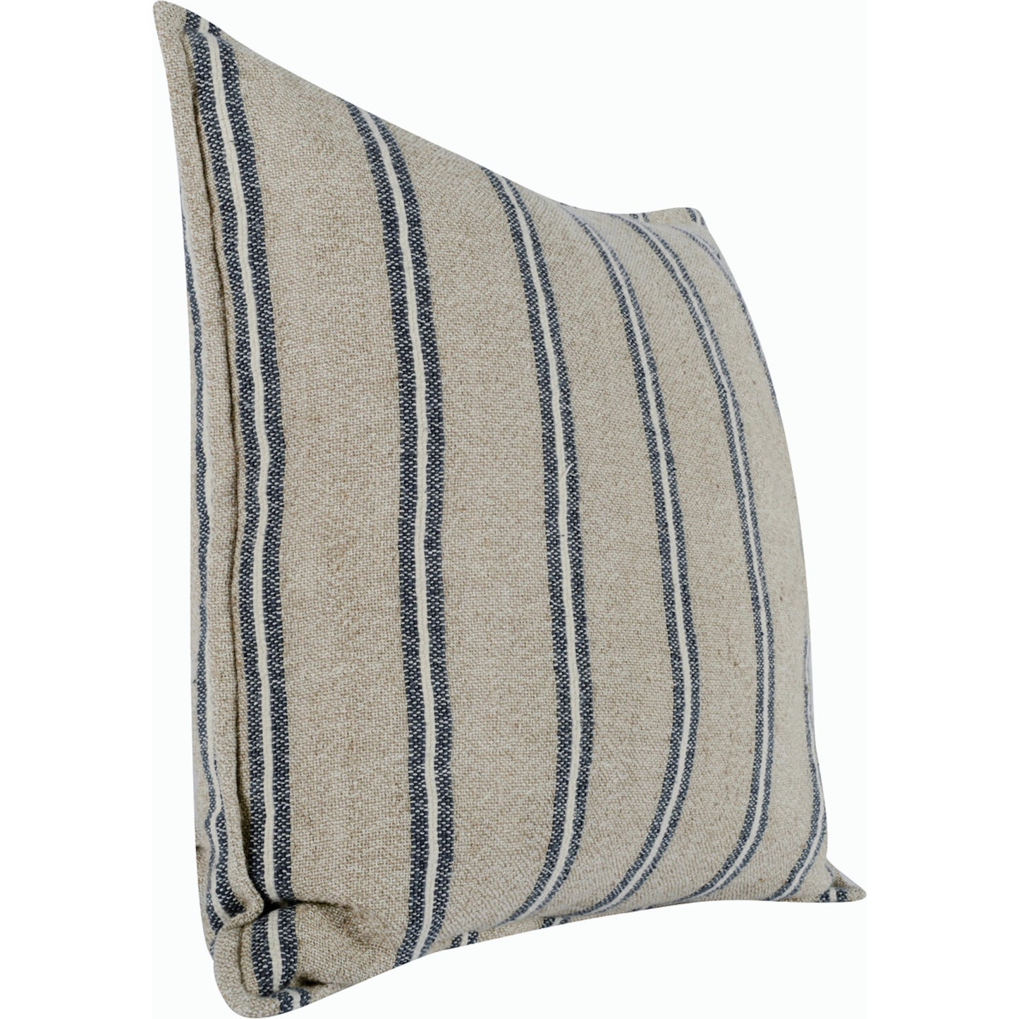 003 SI-2162488 | Additional Silo | Demi Square Throw Pillow by Villa by Classic Home in natural, blue. Made from 70% linen, 30% cotton in a modern style.