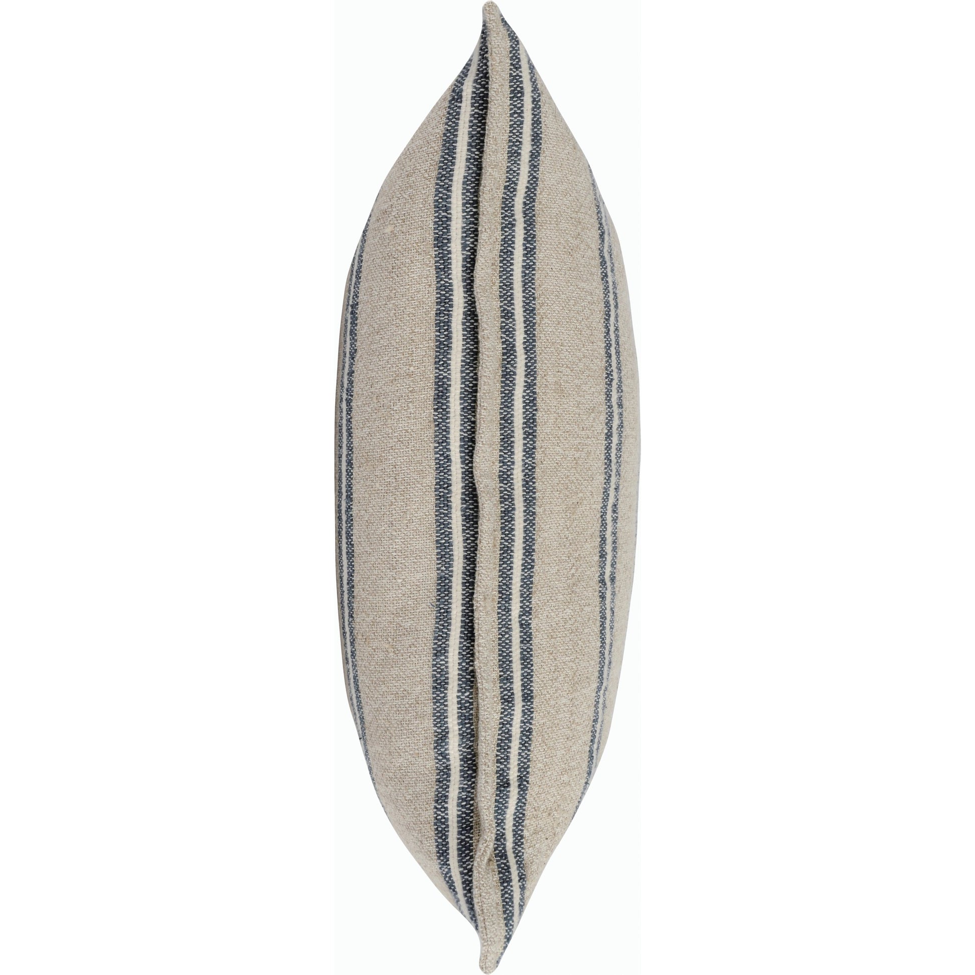 Demi Square Throw Pillow by Villa by Classic Home in natural, blue. Made from 70% linen, 30% cotton in a modern style.