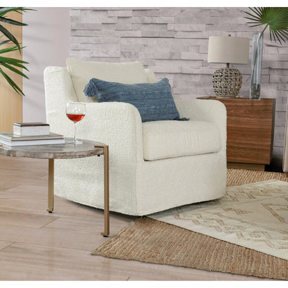 Desi X Throw Pillow by Villa by Classic Home in blue. Made from 54% linen, 46% cotton in a modern style.