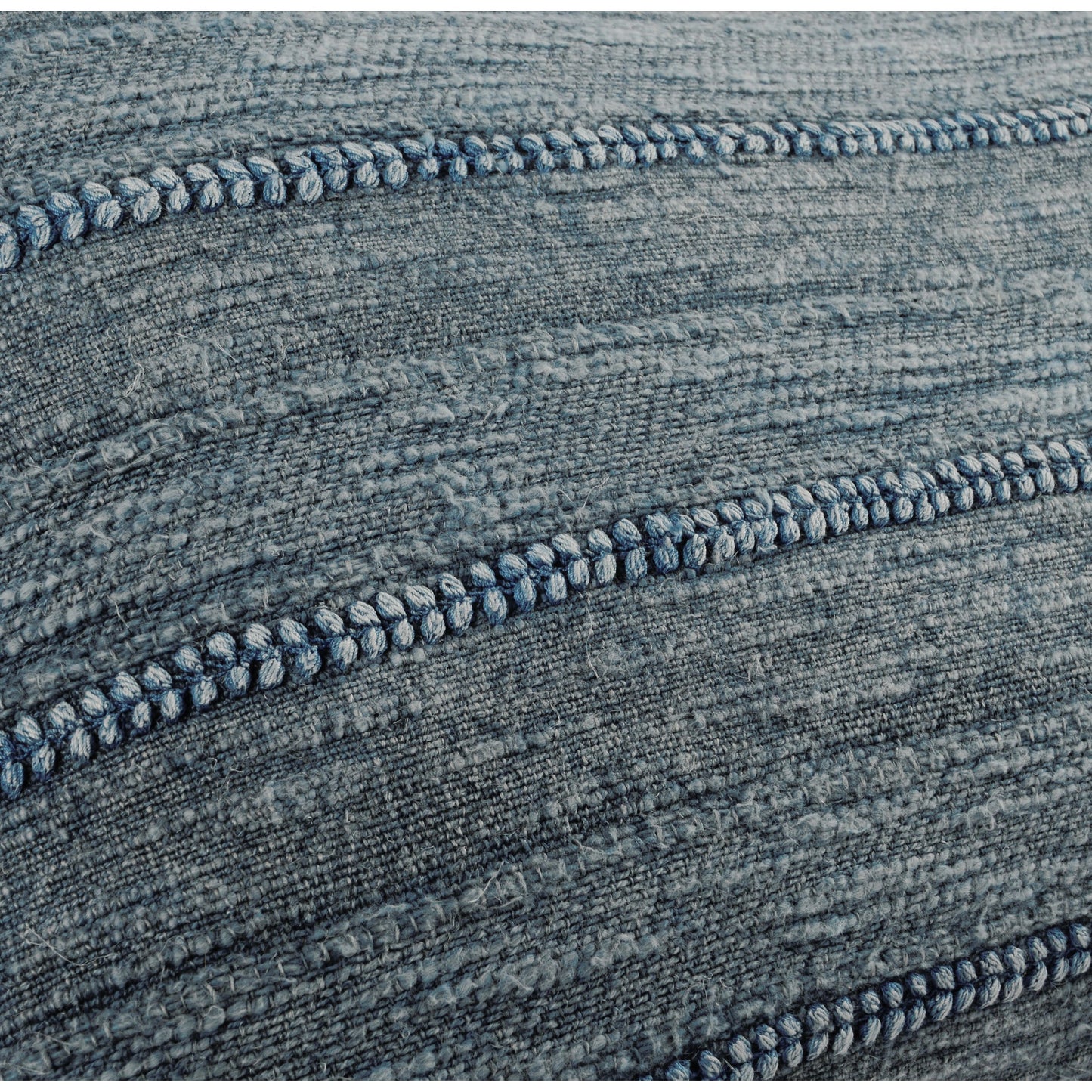 004 SI-2162490 | Closeup | Desi X Throw Pillow by Villa by Classic Home in blue. Made from 54% linen, 46% cotton in a modern style.