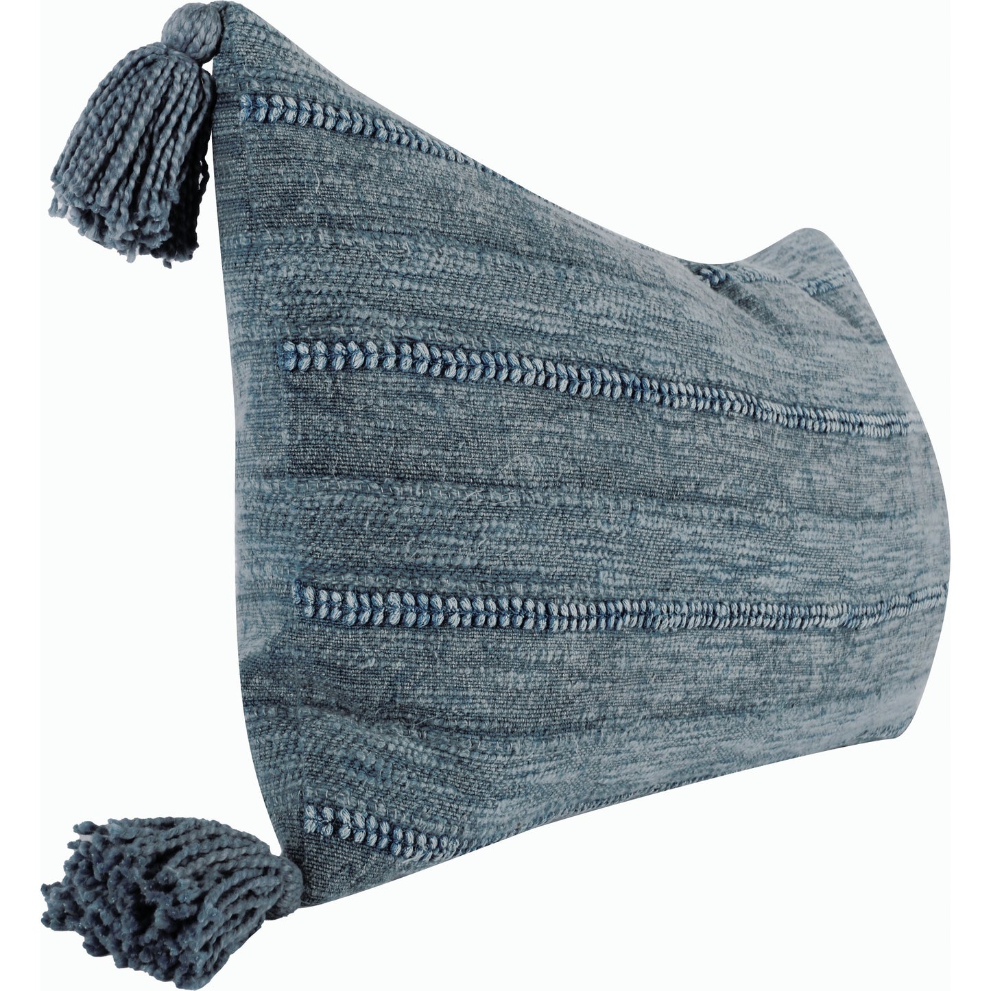 002 SI-2162490 | Additional Silo | Desi X Throw Pillow by Villa by Classic Home in blue. Made from 54% linen, 46% cotton in a modern style.