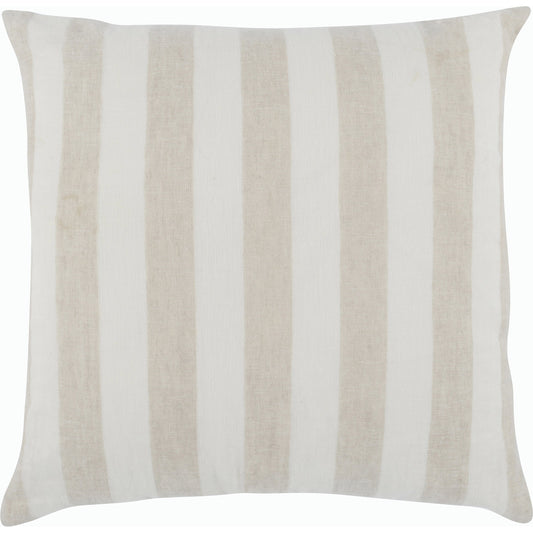 Atty Square Throw Pillow, Ivory Natural by Villa by Classic Home in ivory,natural. Made from 100% linen in a modern style.