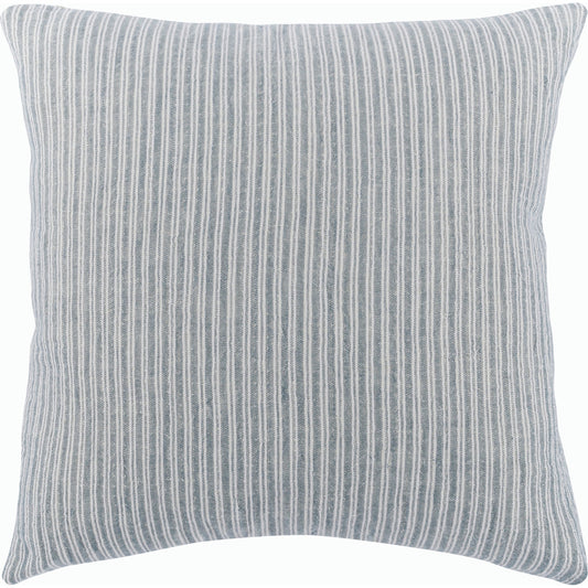 Camille Rectangular Throw Pillow by Villa by Classic Home in ash blue. Made from 75% cotton, 25% linen in a modern style.