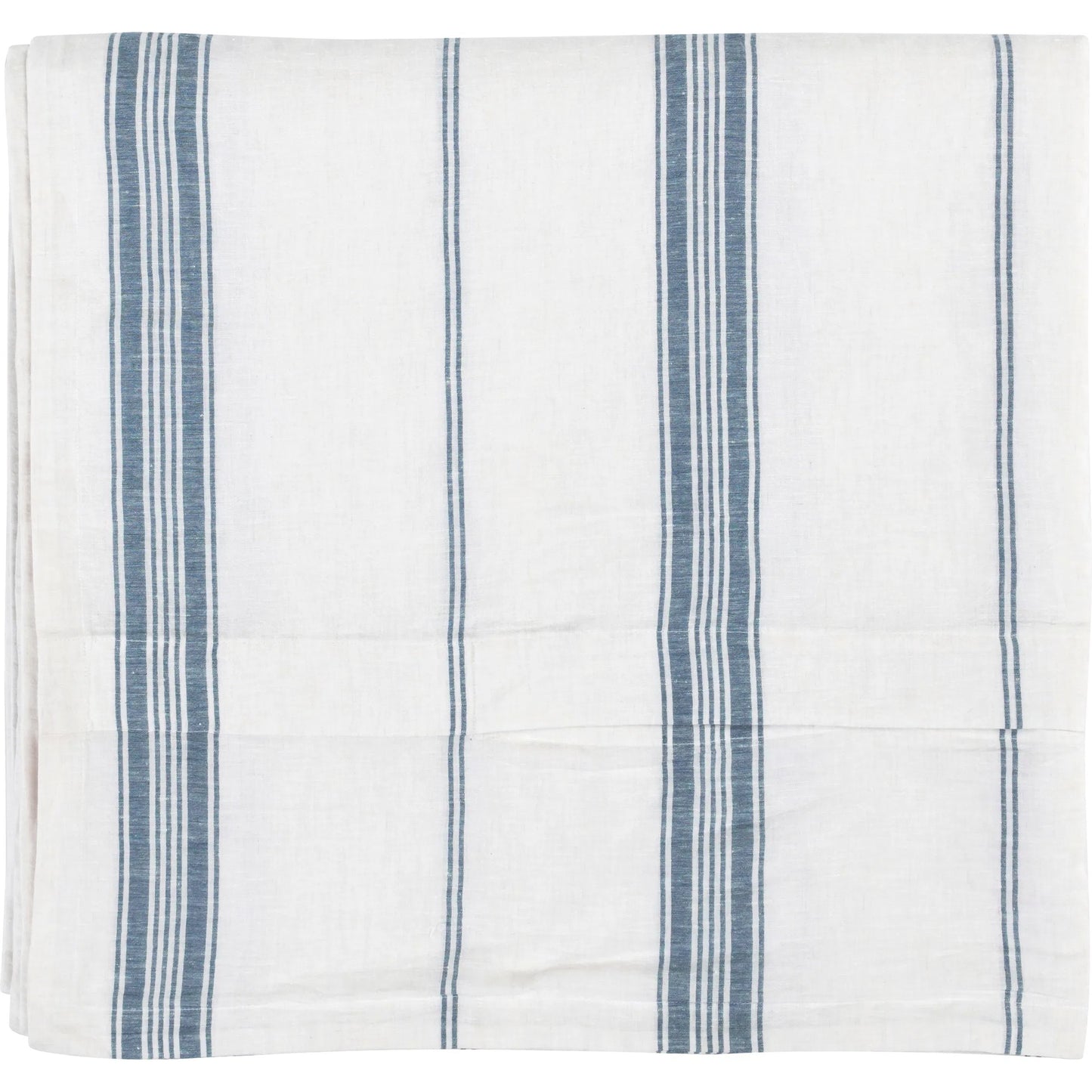 003 SI-2223165 | Closeup | Brooke Blue Stripe Linen Cashmere King Duvet Cover by Villa by Classic Home. Made from 70% linen/25% cotton/5% cashmere in a transitional style.