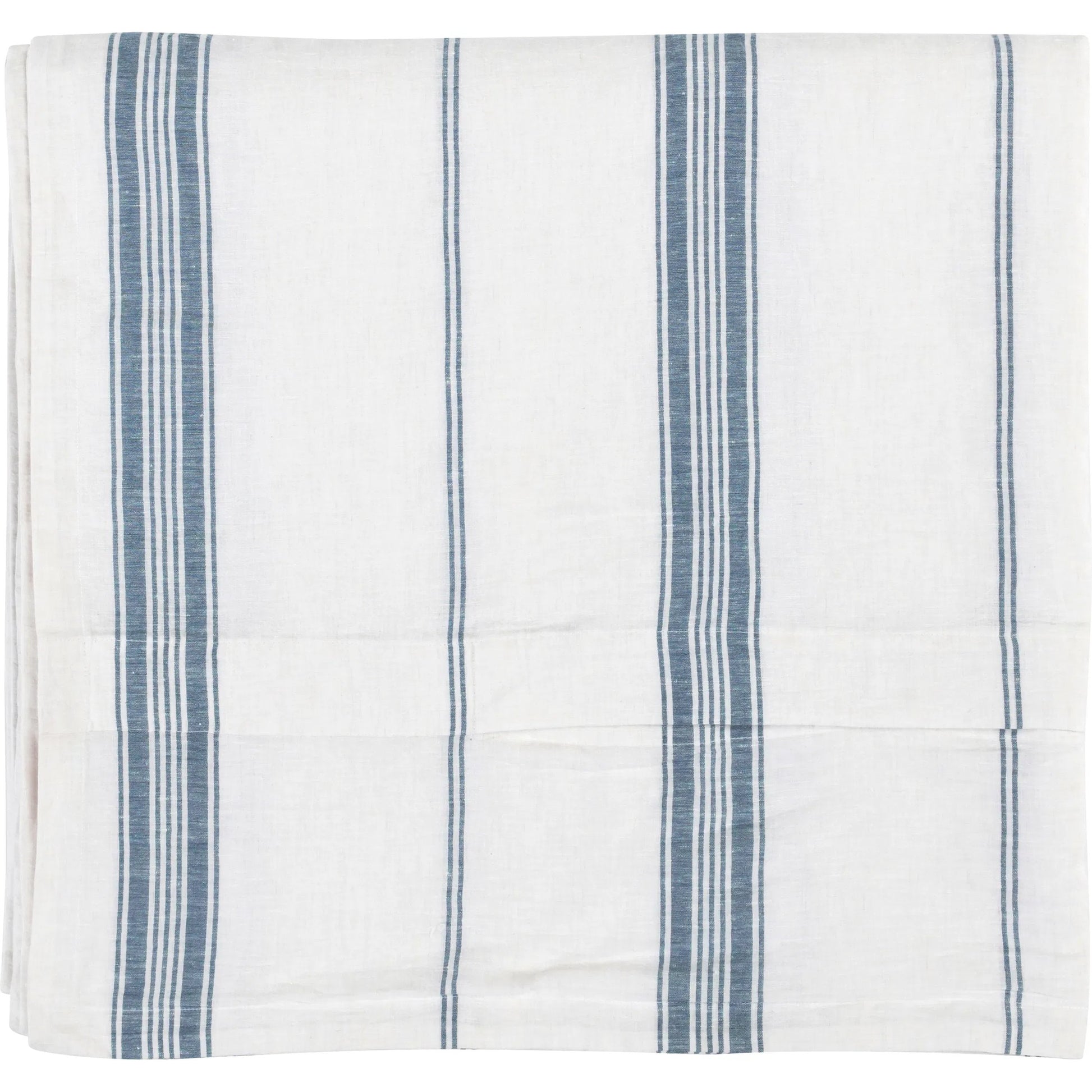 Brooke Blue Stripe Linen Cashmere King Duvet Cover by Villa by Classic Home. Made from 70% linen/25% cotton/5% cashmere in a transitional style.
