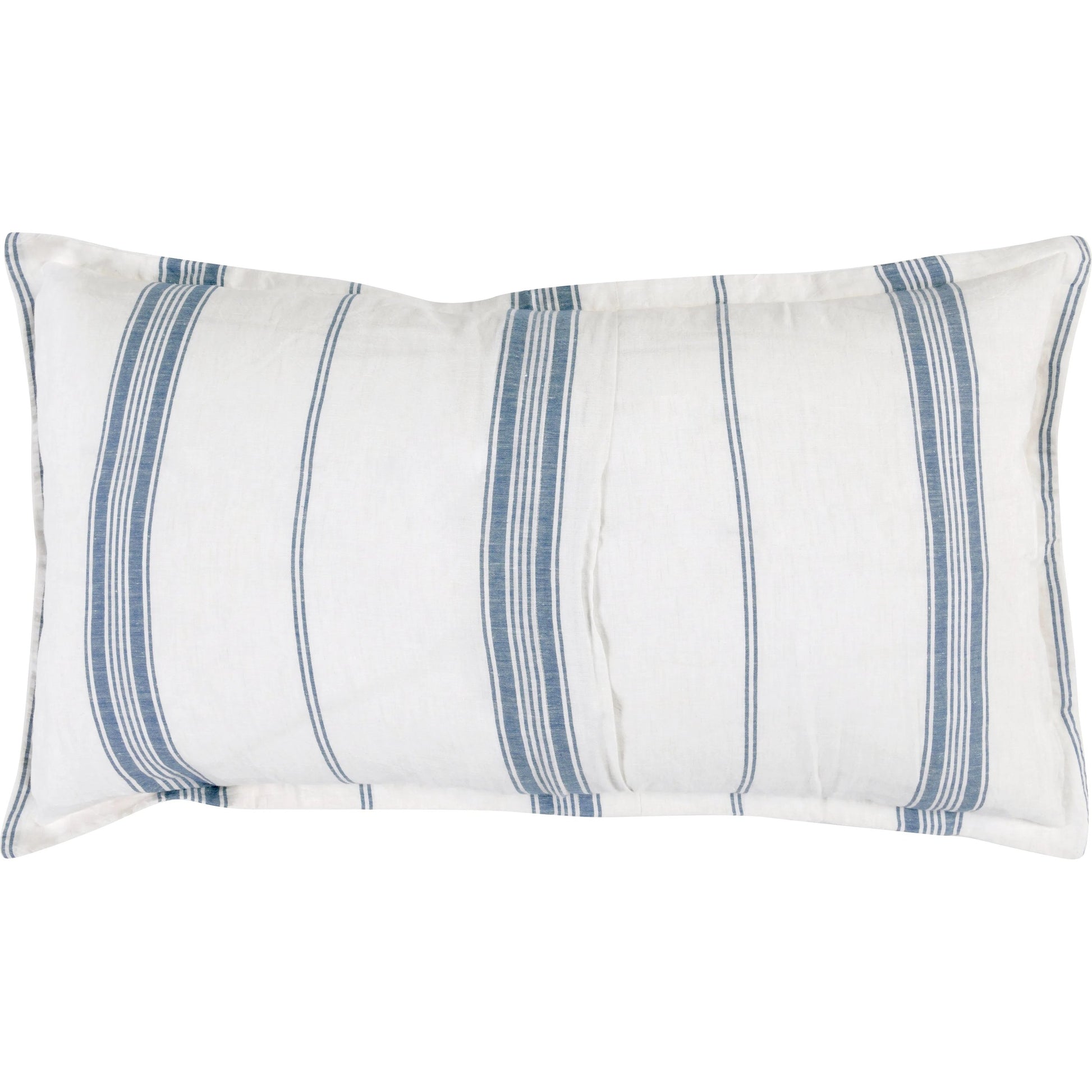 Brooke Blue Stripe Linen Cashmere King Sham by Villa by Classic Home in blue, white. Made from 70% linen/25% cotton/5% cashmere in a transitional style.