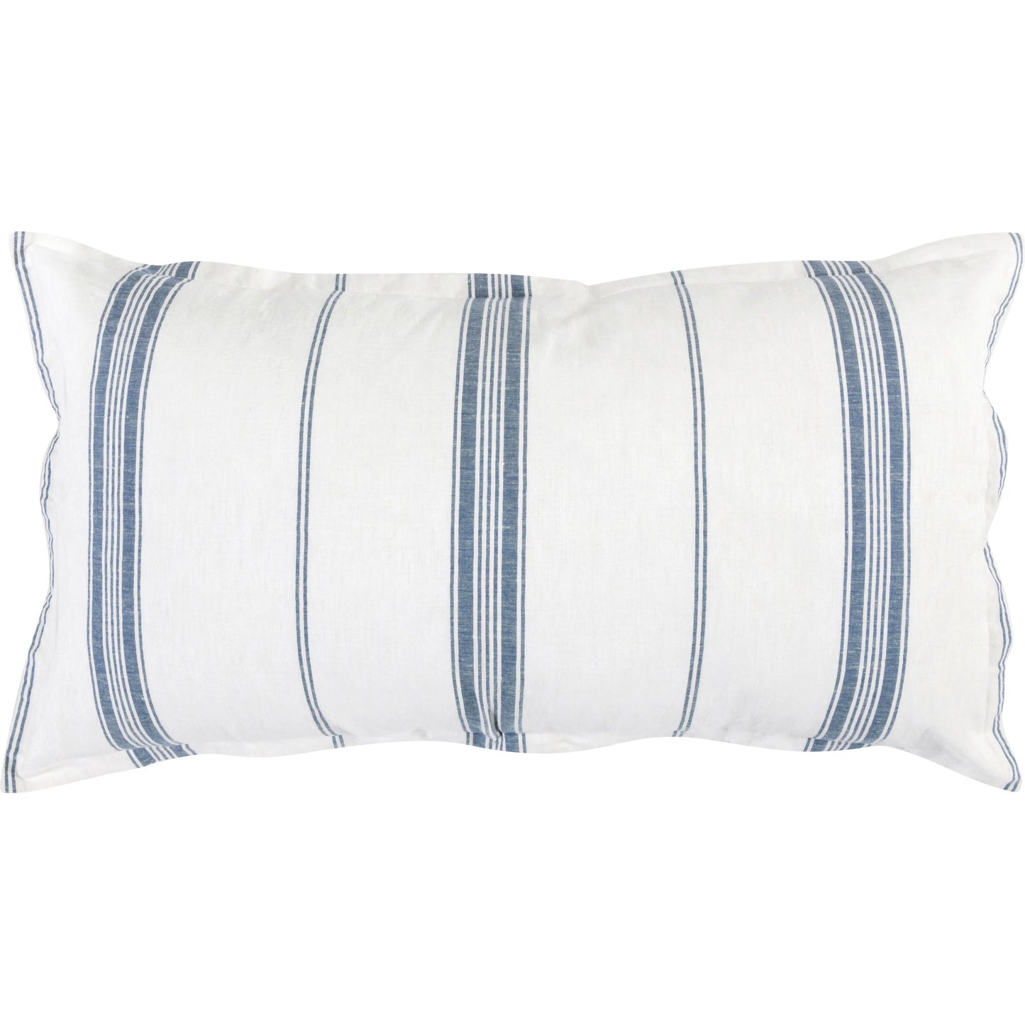 001 SI-2223168 | Primary Silo | Brooke Blue Stripe Linen Cashmere King Sham by Villa by Classic Home in blue, white. Made from 70% linen/25% cotton/5% cashmere in a transitional style.