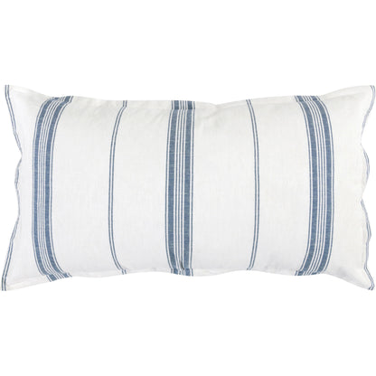 Brooke Blue Stripe Linen Cashmere King Sham by Villa by Classic Home in blue, white. Made from 70% linen/25% cotton/5% cashmere in a transitional style.