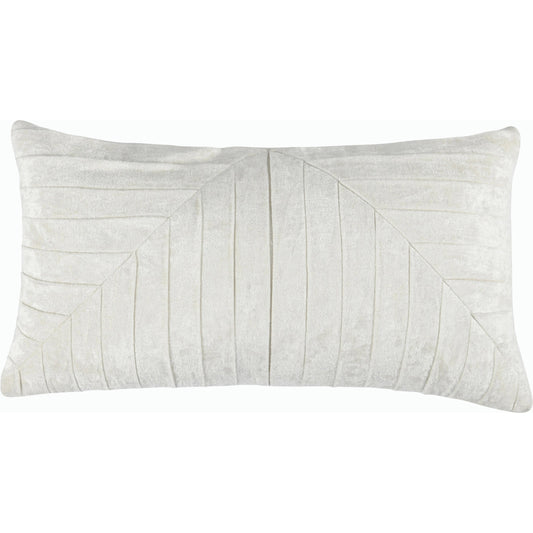 Laurant Throw Pillow by Villa by Classic Home in ivory. Made from 100% rayon velvet in a modern style.