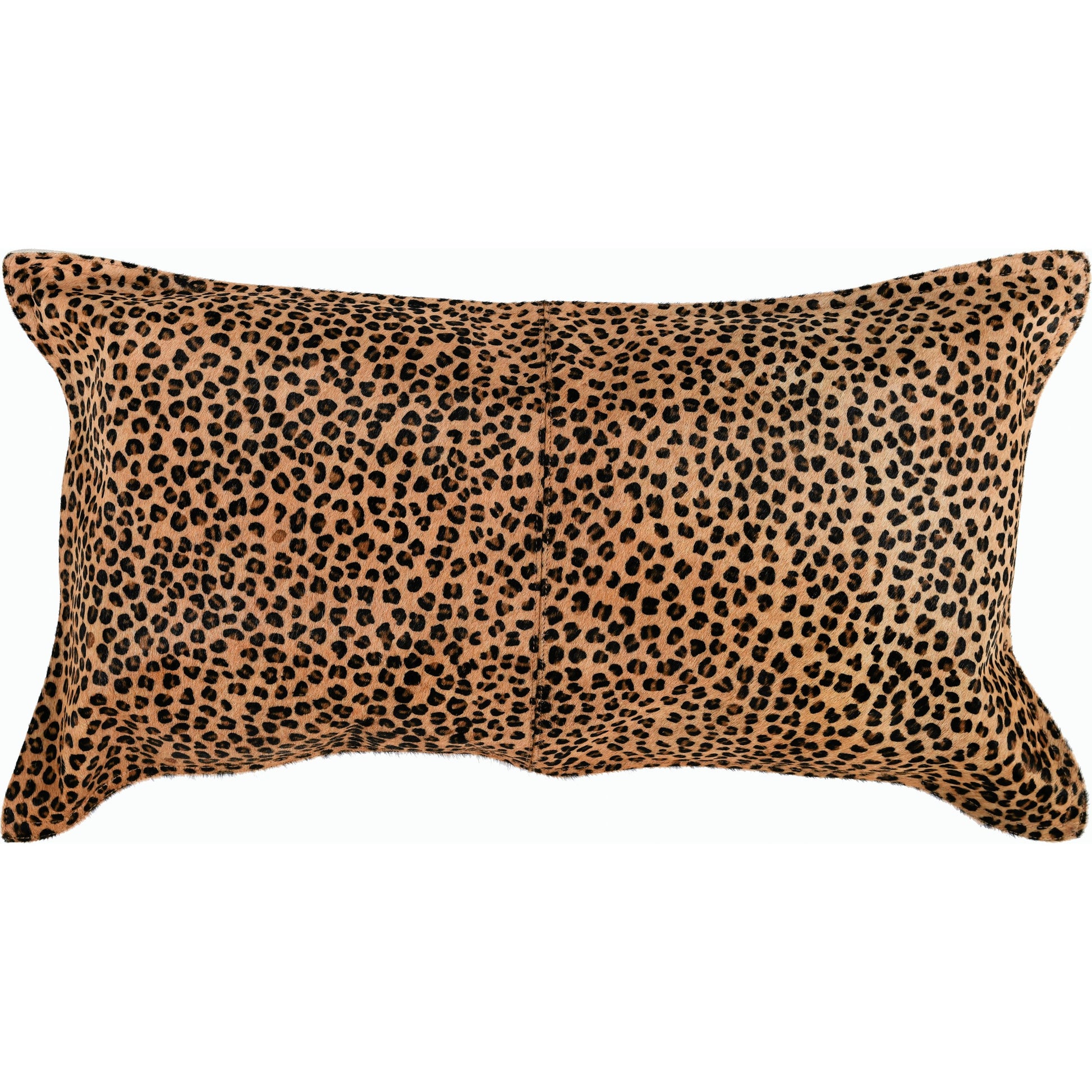 Leopard Throw Pillow by Villa by Classic Home in camel, black. Made from 100% genuine cow hide in a modern style.