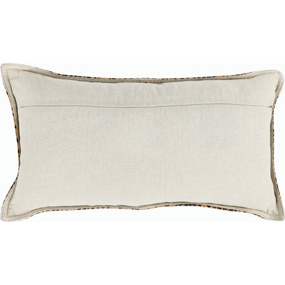 Leopard Throw Pillow by Villa by Classic Home in camel, black. Made from 100% genuine cow hide in a modern style.