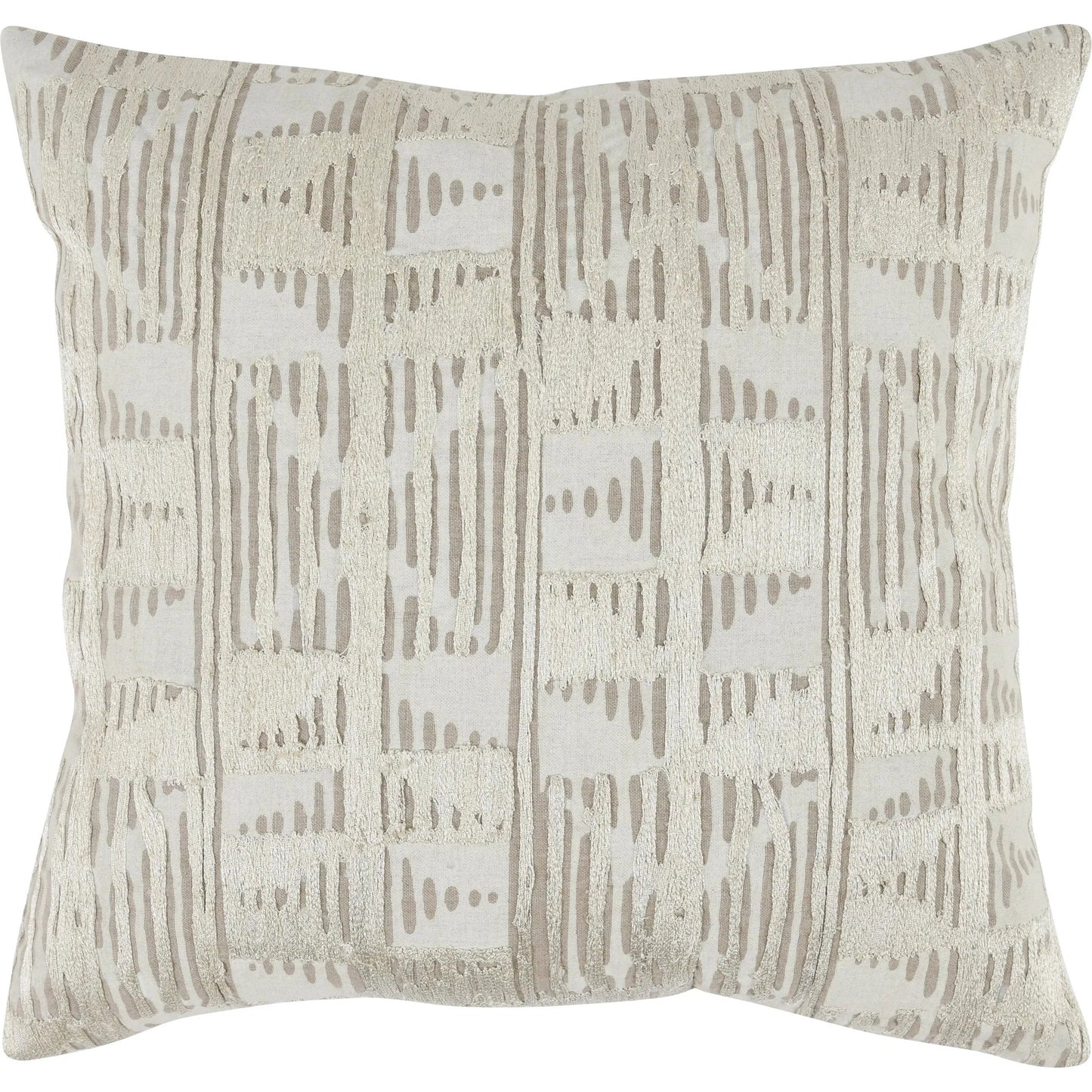 001 SI-2537946 | Primary Silo | Roth Linen Blend Throw Pillow by Villa by Classic Home in natural. Made from 50% cotton, 50% linen blend, solid 100% cotton velvet back in a unique style.