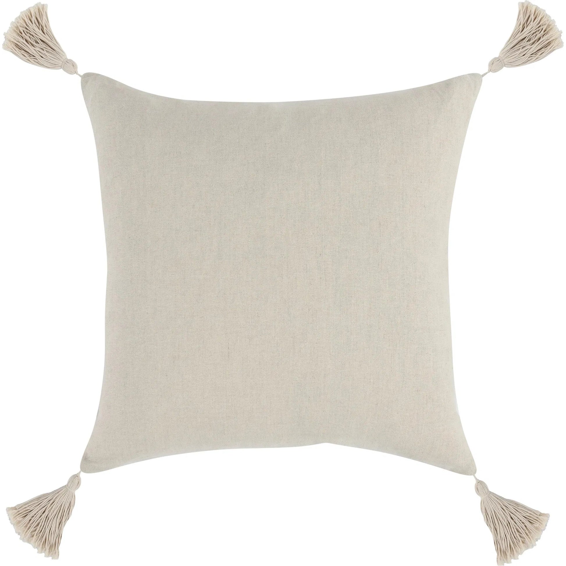 Mansa Throw Pillow by Villa by Classic Home in beige. Made from 50% cotton, 50% linen in a transitional style.