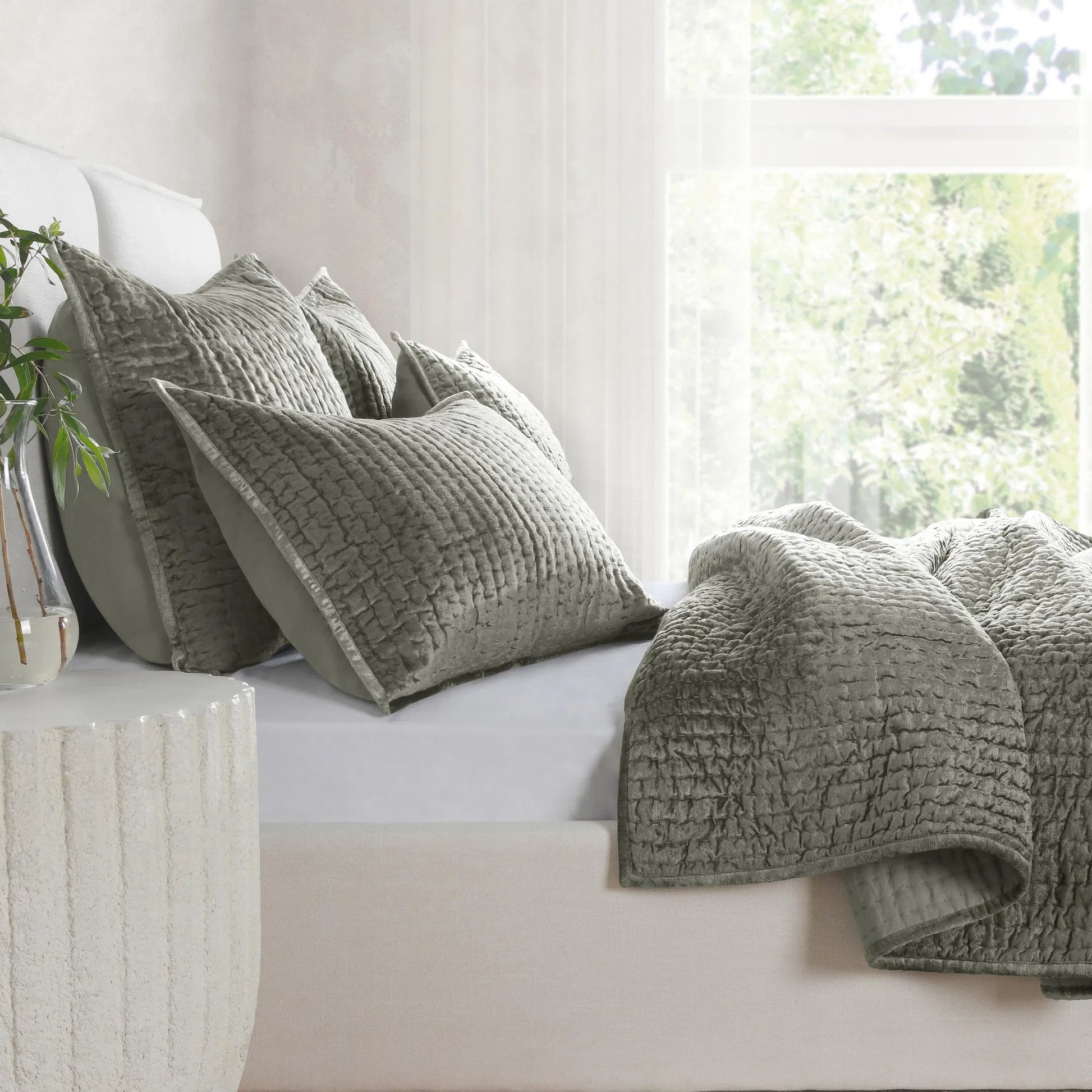 Dimitry 100% Rayon Velvet Bay Quilt by Villa by Classic Home. Made from unique in a modern style.