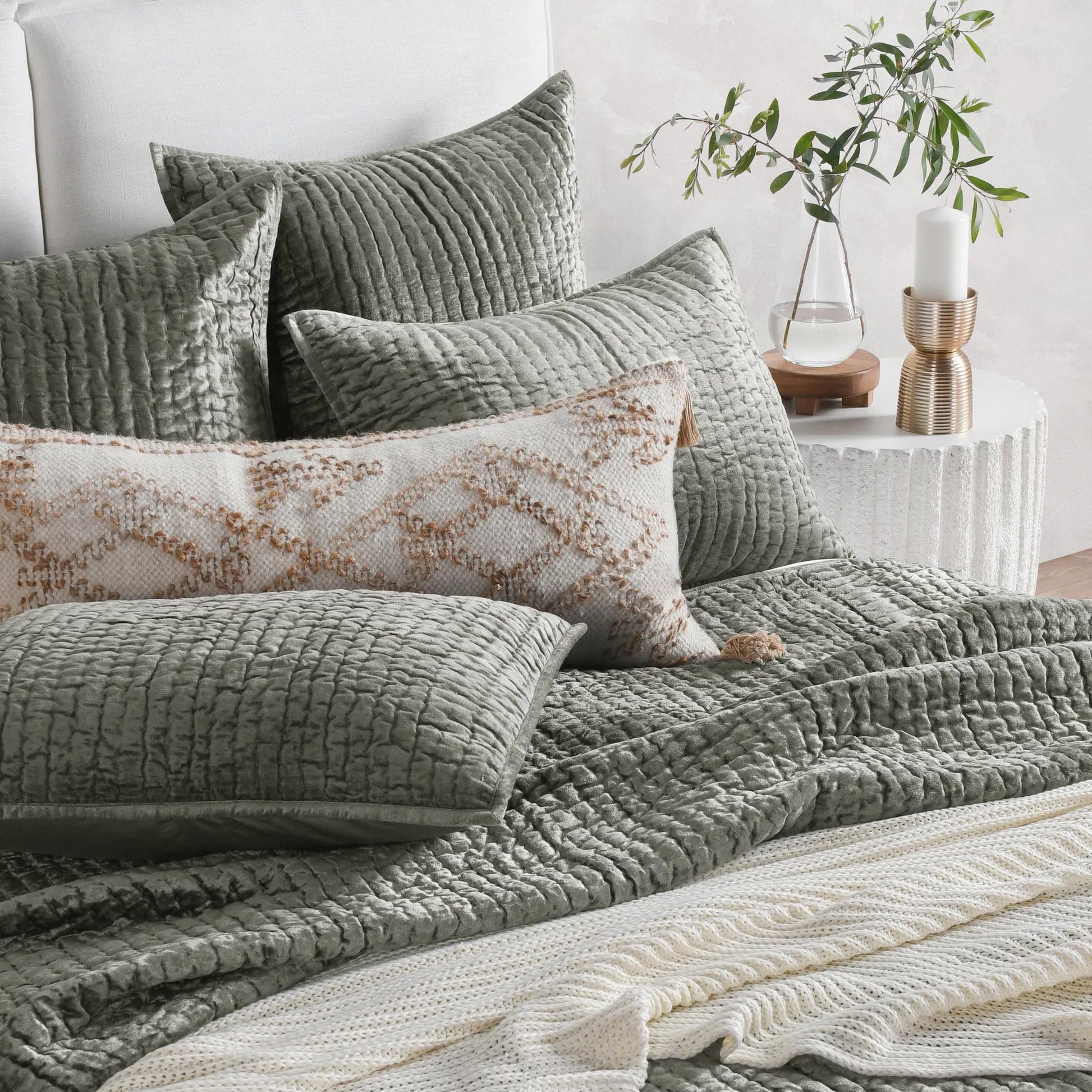 Dimitry 100% Rayon Velvet Bay Quilt by Villa by Classic Home. Made from unique in a modern style.