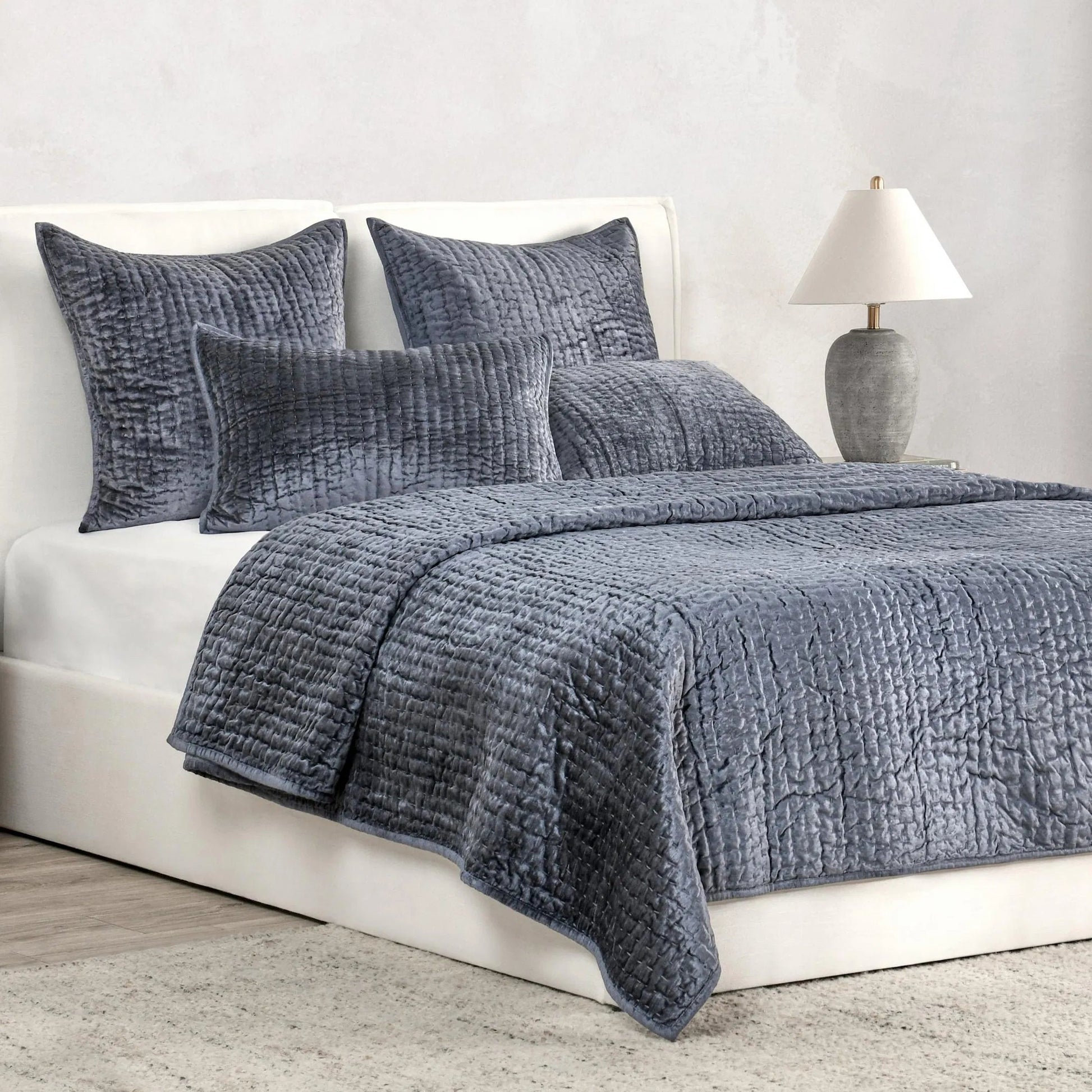 Dimitry 100% Rayon Velvet Bay Quilt by Villa by Classic Home. Made from unique in a modern style.